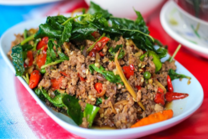 Pad Krapow (Pork or Chicken) - SiamBangkokMap