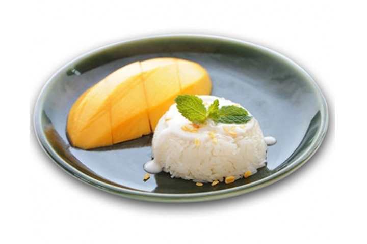 DESSERT "Mango Sticky Rice"... Mango & Sticky Rice with Coconut Milk - SiamBangkokMap